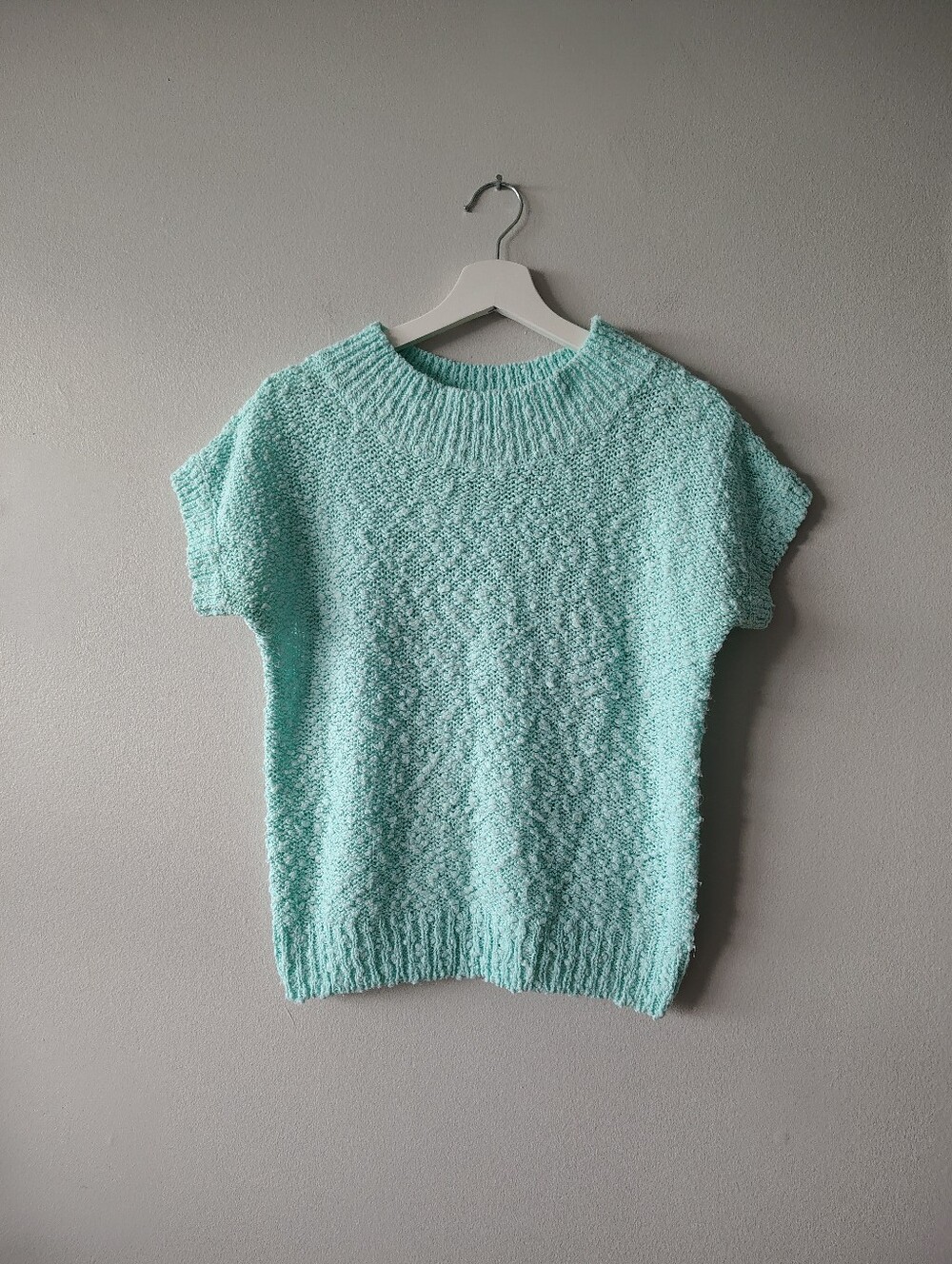 Vintage The Bay Mint Turquoise Light Knit Top